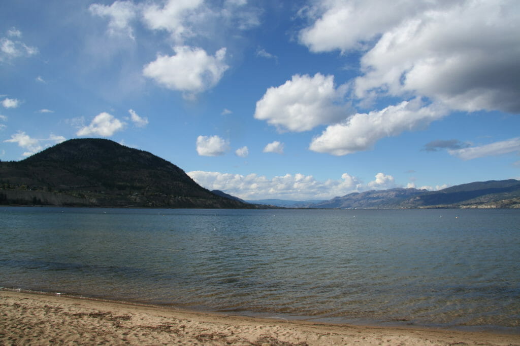 The Fest of Ale venue is just a short stroll from the beach at the south end of Okanagan Lake.