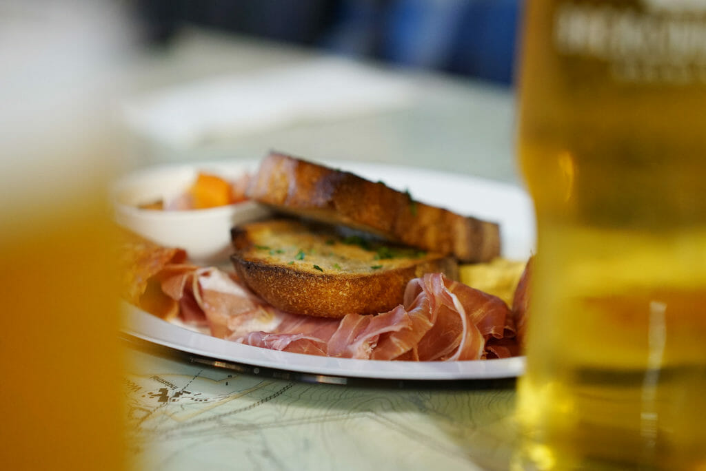 Fine food and beer at Backcountry Brewing in Squamish. 