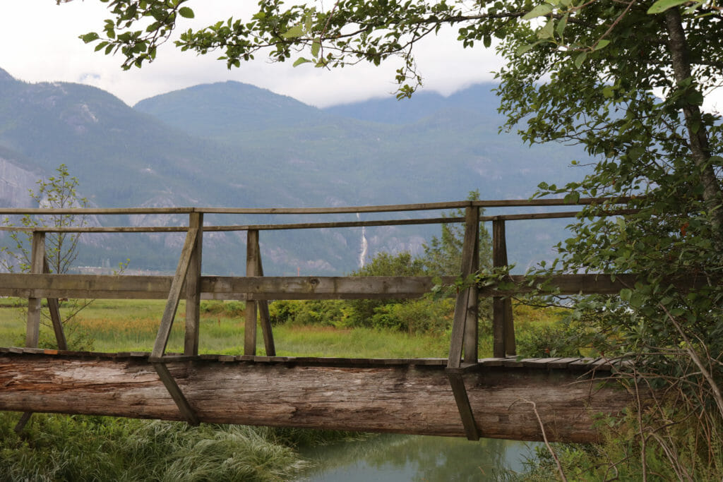 wooden bridge at Squamish Estuary