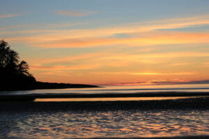 image of sunset at North Beach, Haida Gwaii