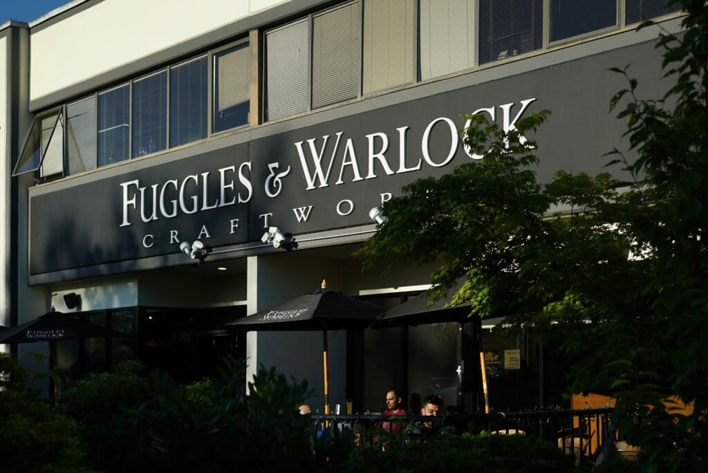 image of Fuggles & Warlock Craftworks entrance and patio