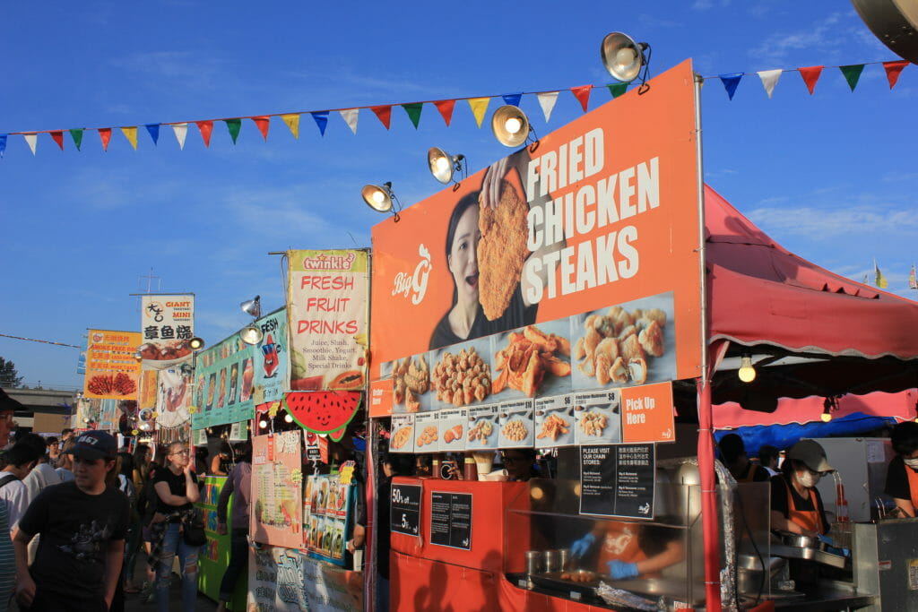 image of food stalls at Richmond Night Market