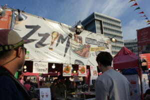 image of Zzim Korean braised chicken drumstick food stall at Richmond Night Market