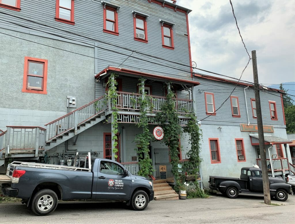 heritage building facade of Nelson Brewing Company