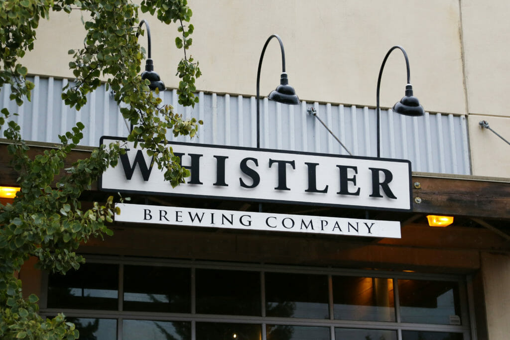 image of Whistler Brewing Company's entrance sign