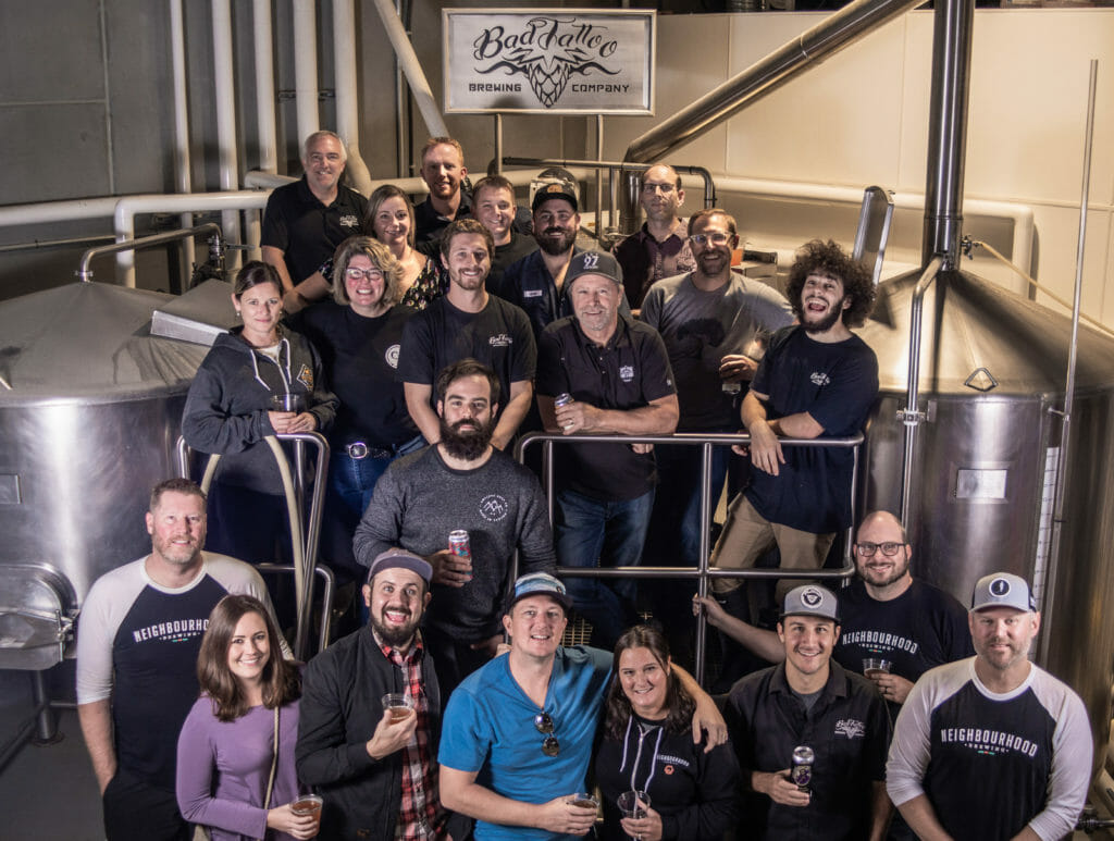 collaboration brewers at Bad Tattoo Brewing Company in Penticton, BC