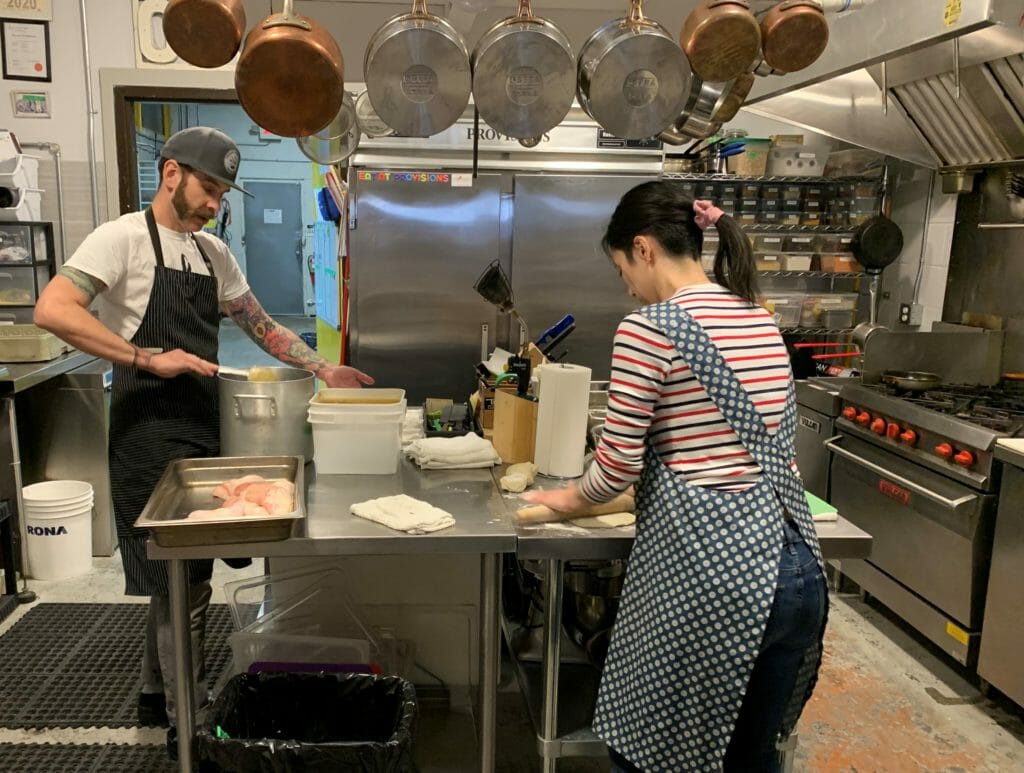 photo of Brock Bowes and Courtney Koga, chefs at Provisions Kitchen