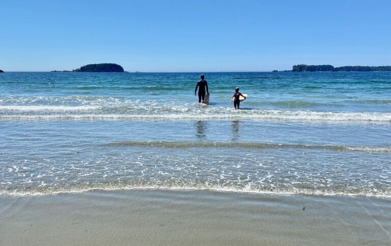 Enjoying the beach in Pacific Rim National Park Reserve West Coast Vancouver Island