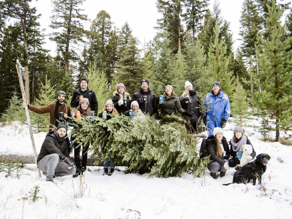 The team from Red Collar Brewing on a quest for the perfect Christmas tree