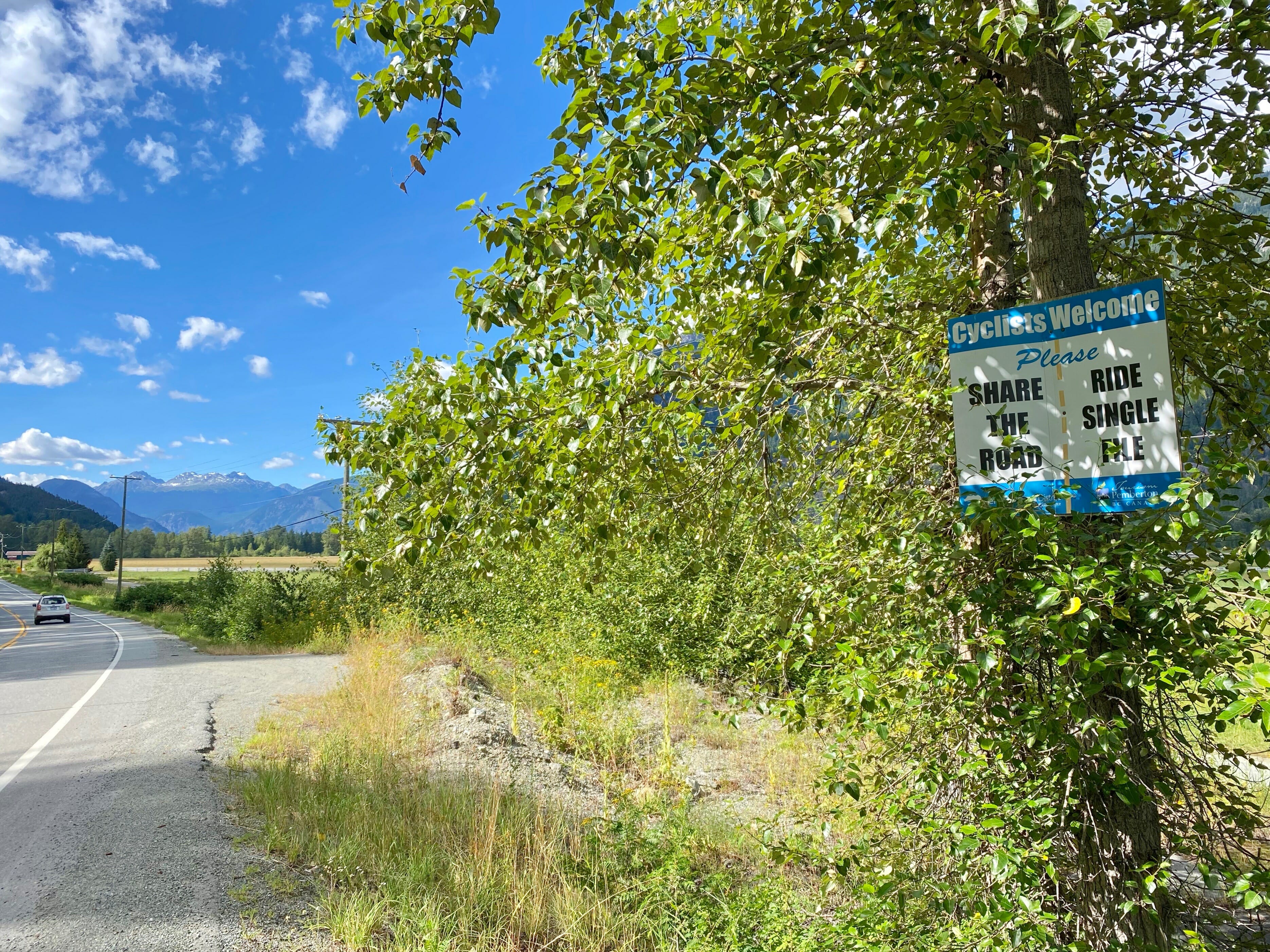 Pemberton Meadows Road in Pemberton, BC