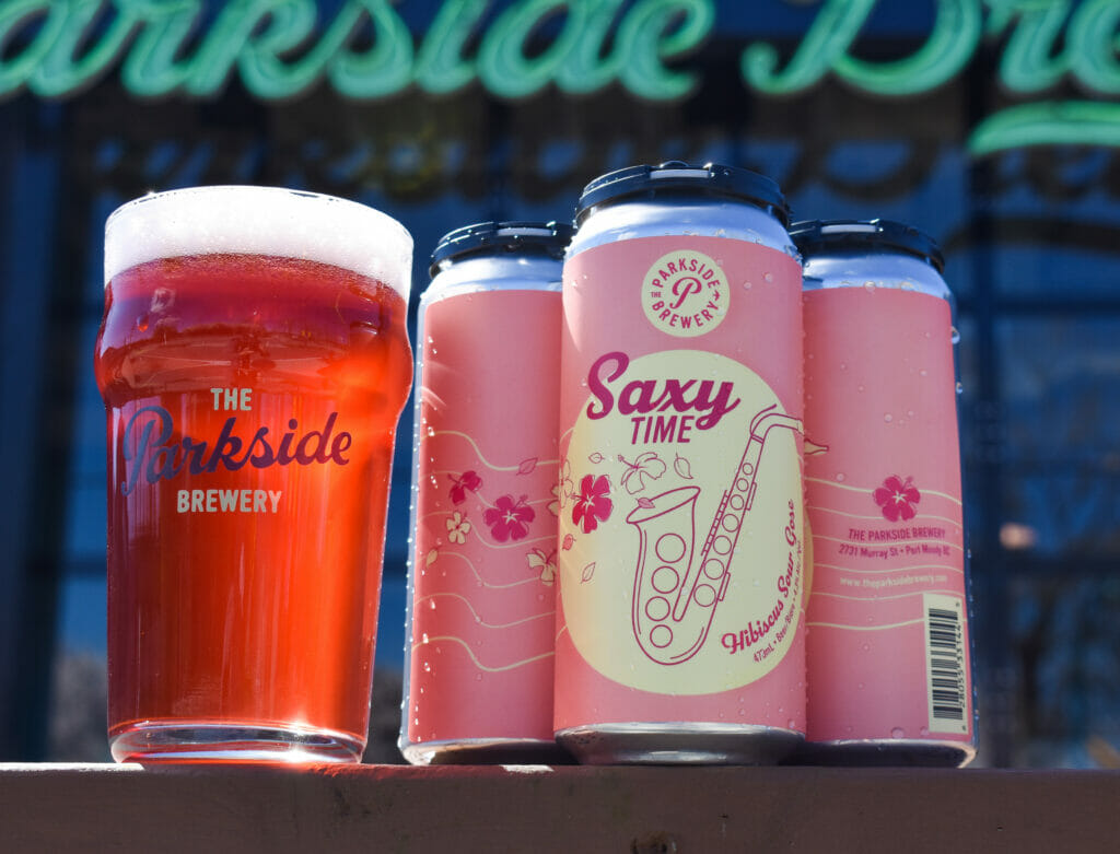 spring beer releases Saxy Time Hibiscus Sour Gose - Parkside Brewing