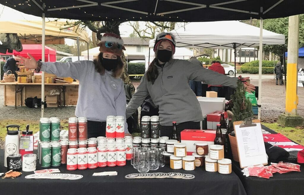 Trading Post Brewing at a farmers market on the BC Ale Trail