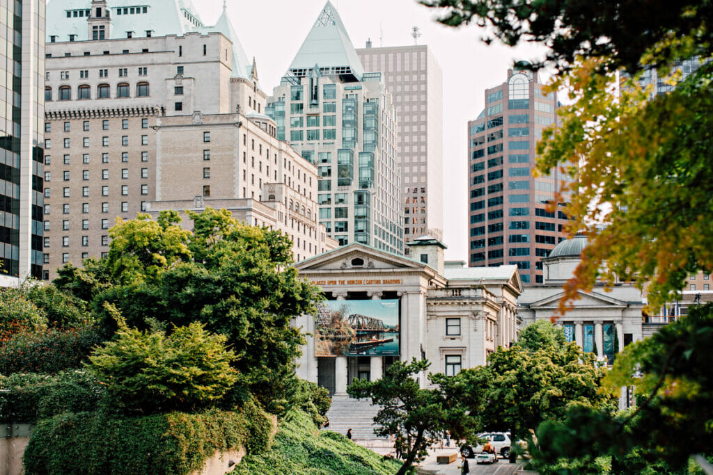 BC attractions that offer craft beer - The Vancouver Art Gallery is located in Robson Square in downtown Vancouver.