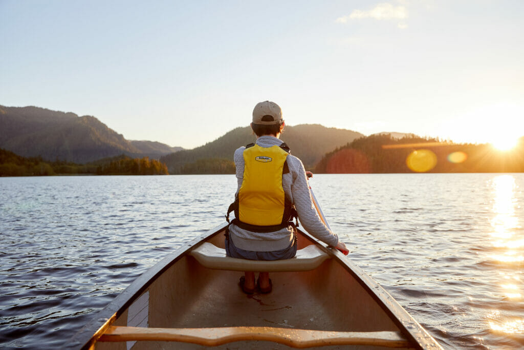 camping in bc - Paddling at Prudhomme Lake Provincial Park near Prince Rupert