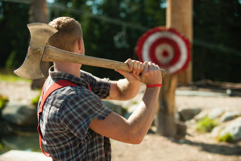 BC attractions that offer craft beer - Grouse Mountain attracts hikers, mountain bikers, and fans of lumberjack shows to North Vancouver.