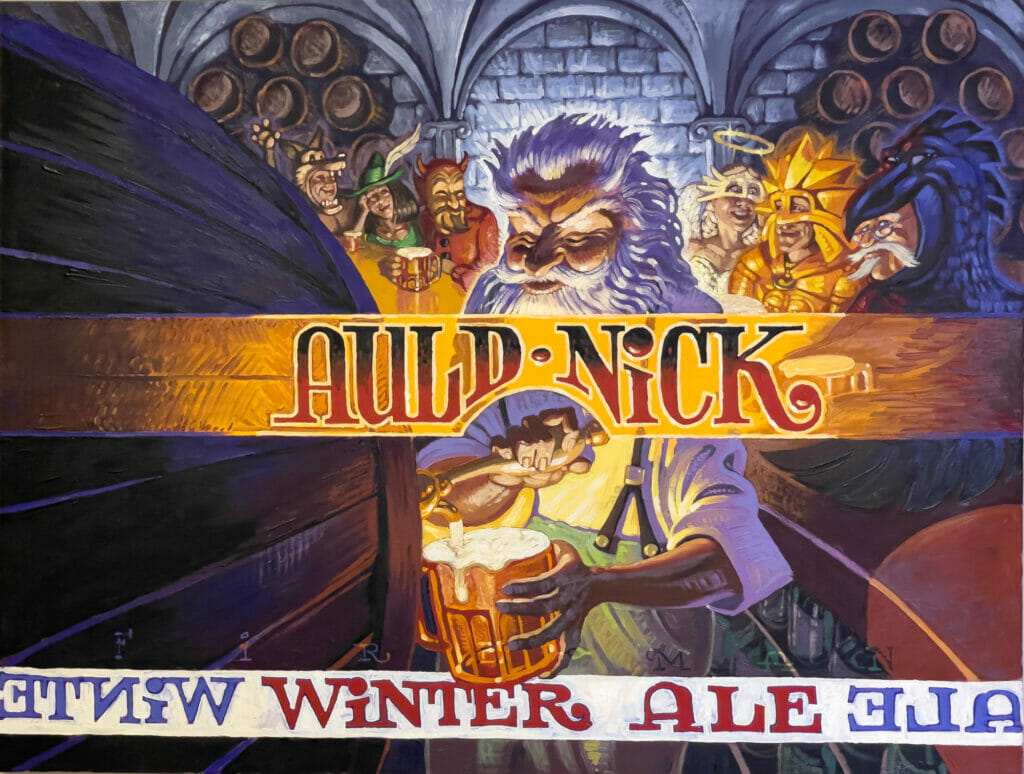 R&B Brewing Auld Nick label