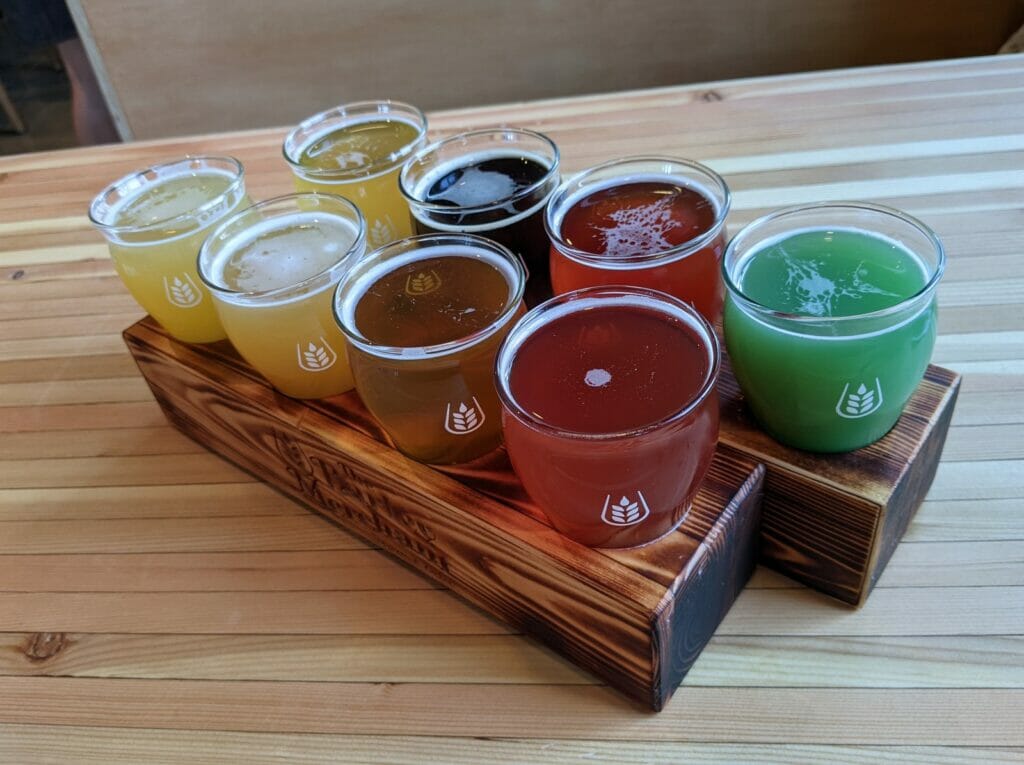 Taking flight: a rainbow of beers at The Barley Merchant