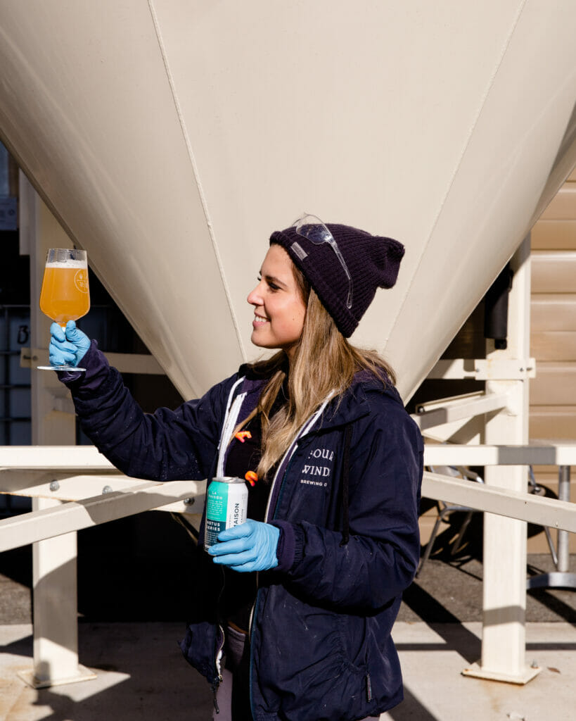 Ashley Brooks from Four Winds Brewing with La Maison, photo credit Alison Page