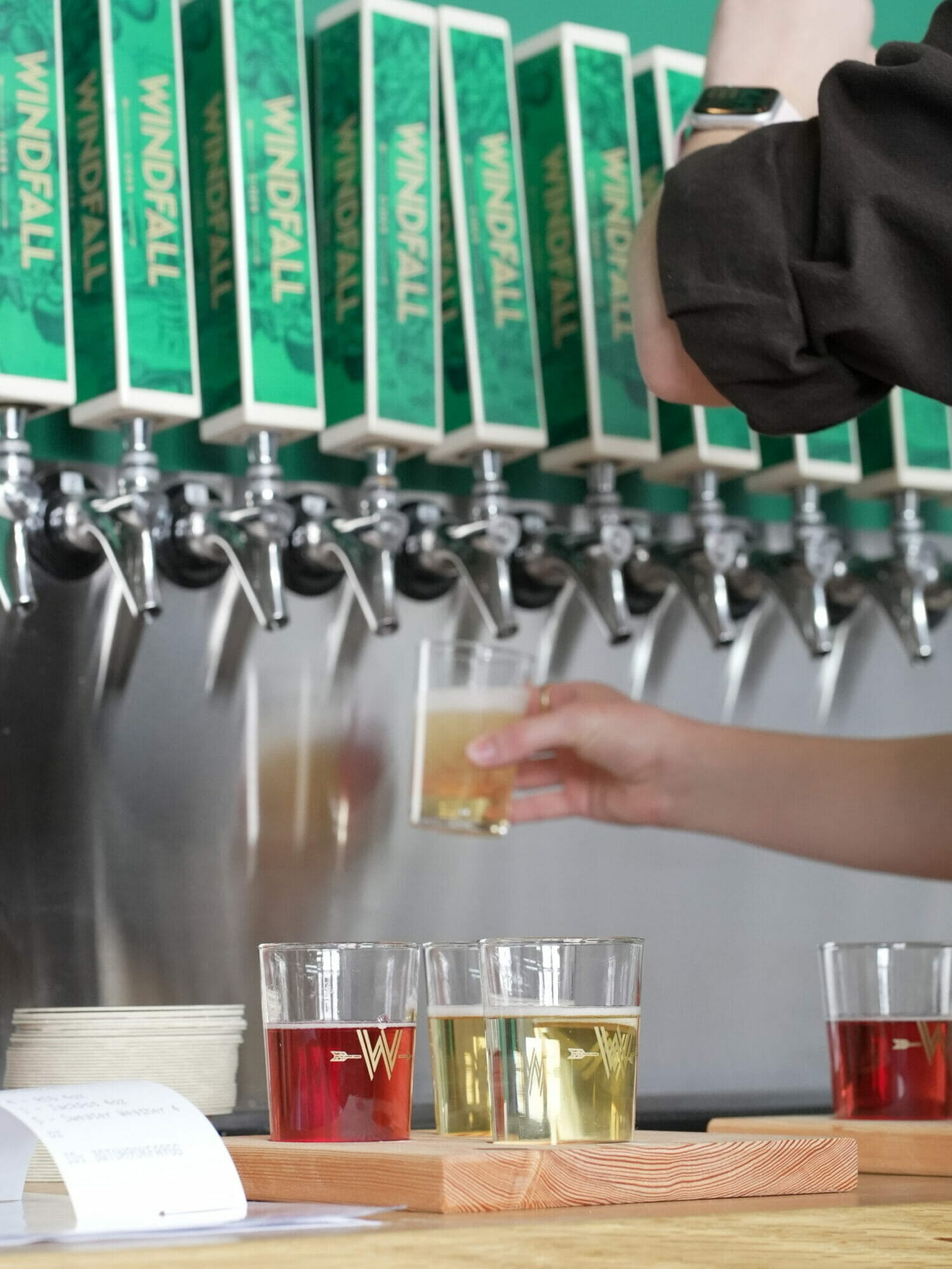 A flight of cider at Windfall Cider in North Vancouver - Jeff Nairn