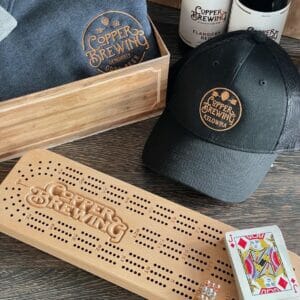 Branded merchandise from Copper Brewing