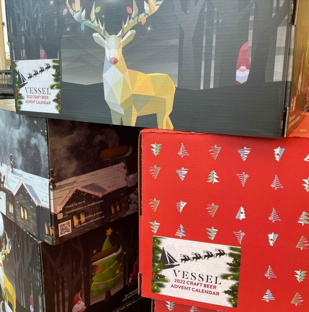 Advent Calendar boxes made by Vessel Liquor