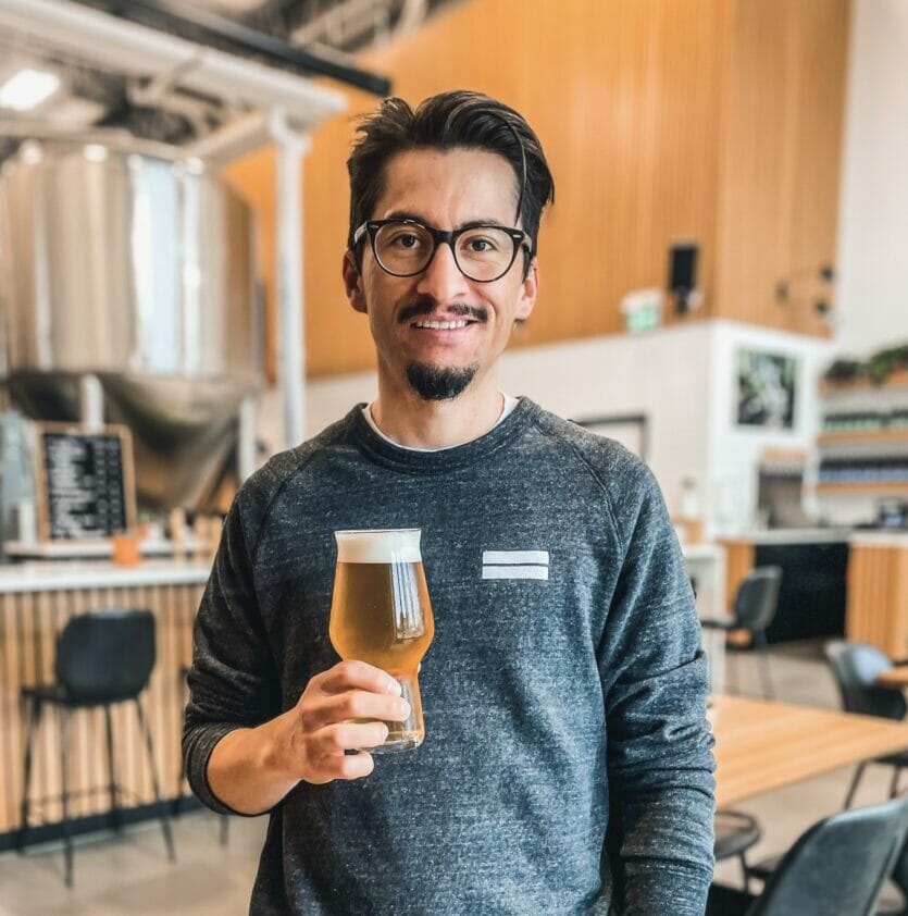 Miguel Molina in the Boardwalk Brewing taproom, North of the Fraser Ale Trail