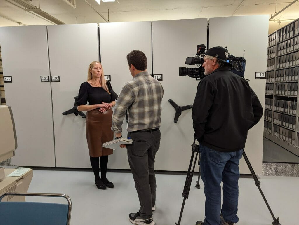 Global TV interview: Melanie Hardbattle at SFU Archives