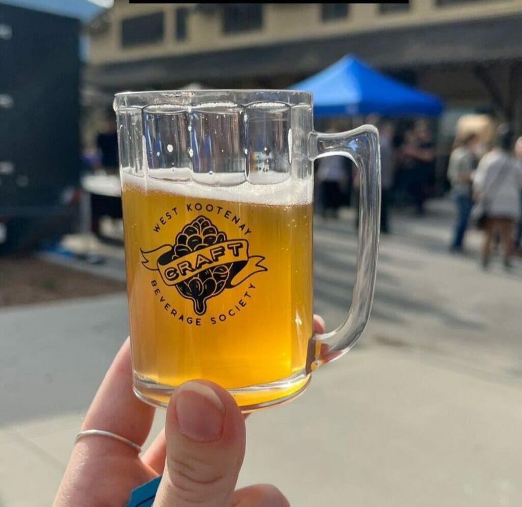 A Kootenay Beer Festival sample glass 