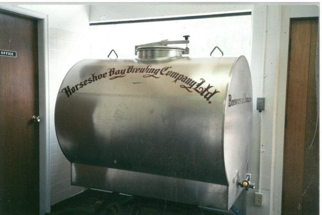 Horseshoe Bay Brewing Company transport tank (photo from David Bruce Thomas)